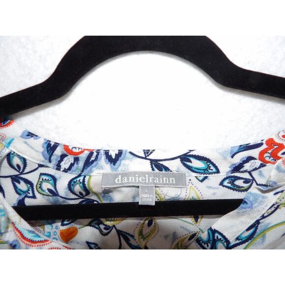 Daniel Rainn Blouse Womens Large Paisley Floral Rayon Loose Fit Blouse - Picture 6 of 8